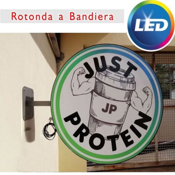 insegna rotonda luminosa