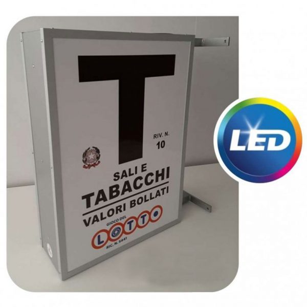 insegna luminosa a bandiera