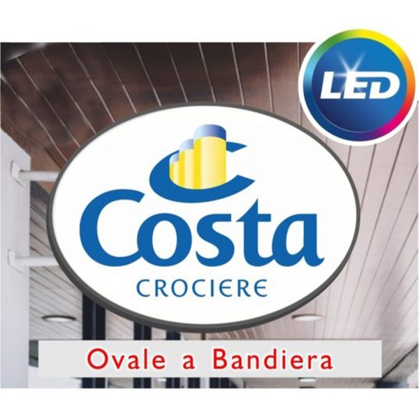 insegna ovale luminosa