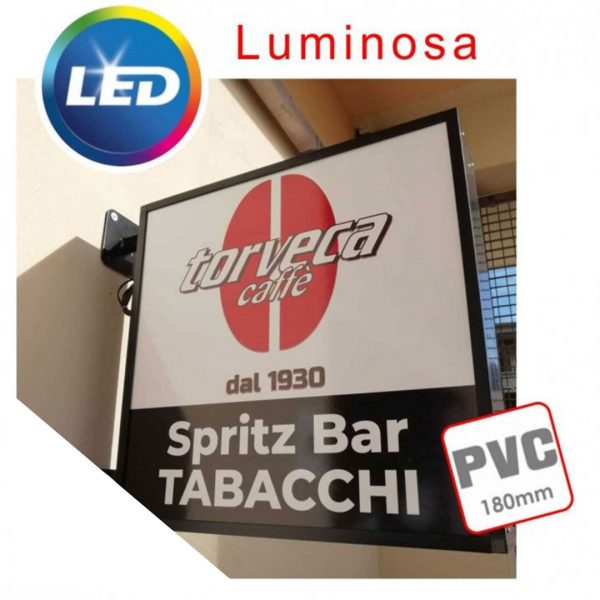 insegna quadrata luminosa