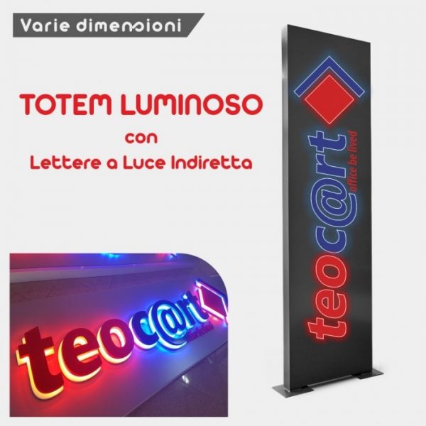 totem luminoso lettere led