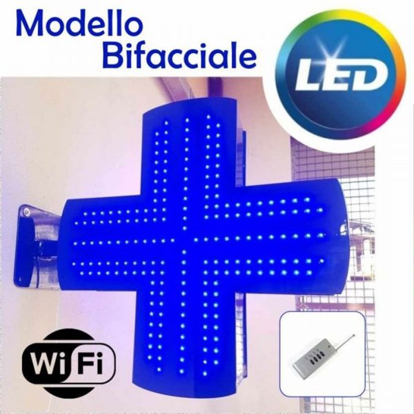 croce led parafarmacia bifacciale