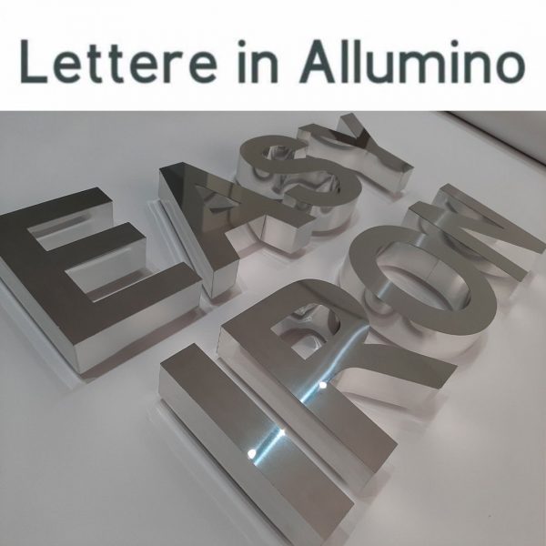 lettere scatolate in alluminio