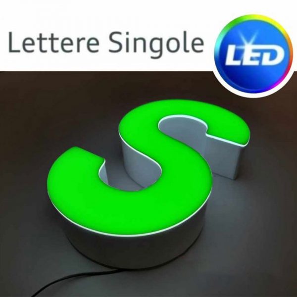 lettere scatolate led