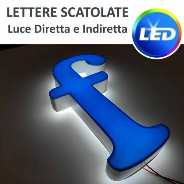 lettere scatolate led illuminazione