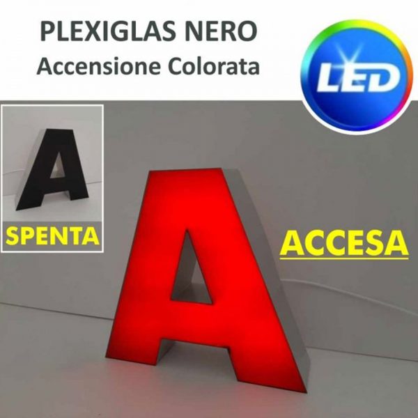 lettere scatolate plexi nero